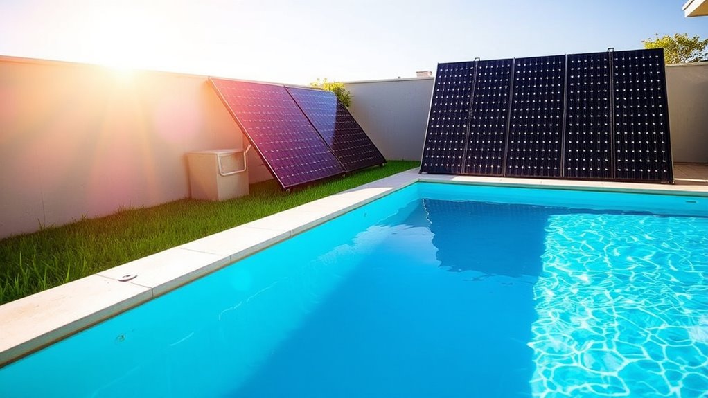 solar powered pool heating efficiency