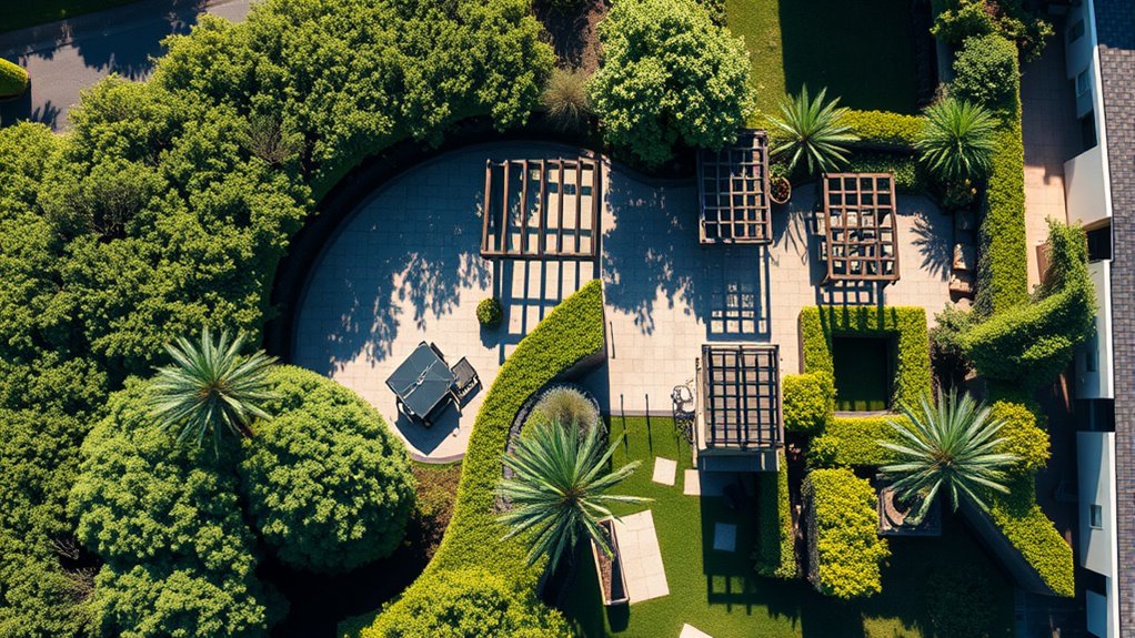 strategic planting and barriers