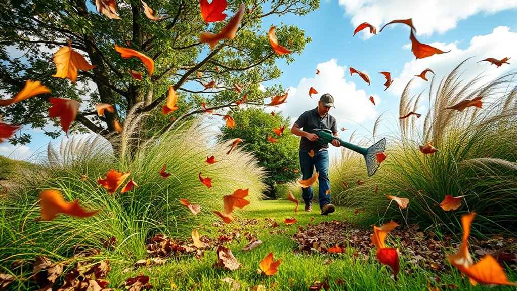 tools for windy leaf cleanup