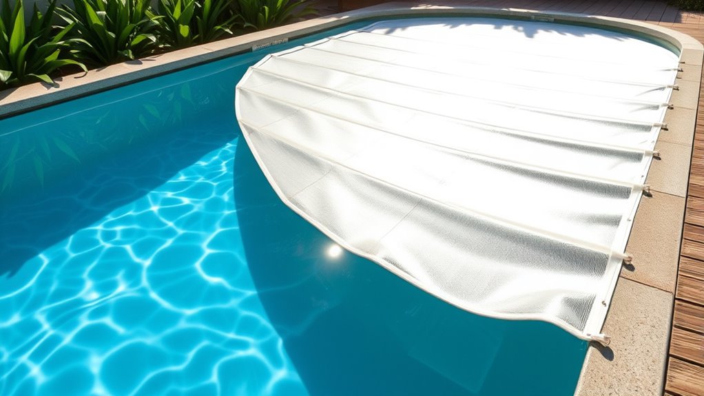 use solar cover to retain heat