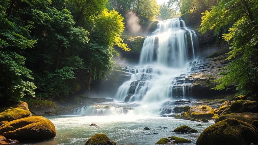 varied waterfall sound characteristics