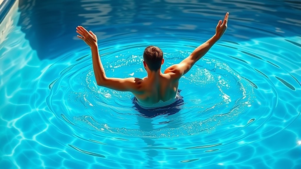 water supported glute exercises