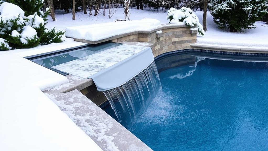 winterizing negative edge pools