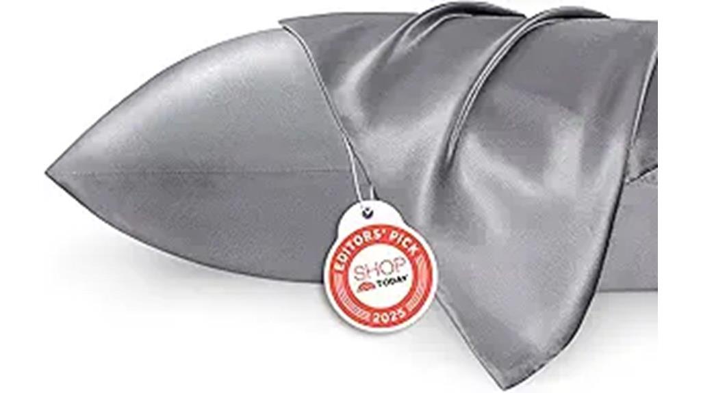 dark grey satin pillowcases