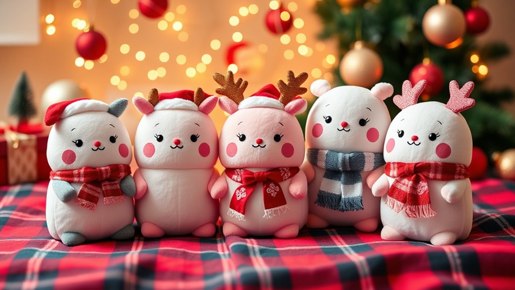 holiday themed plush selection
