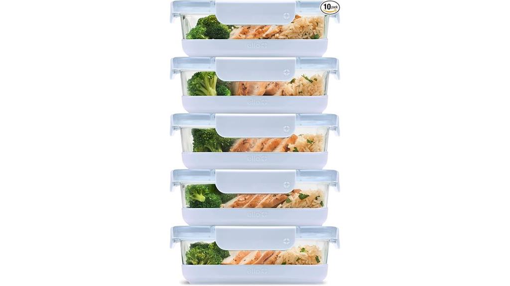 set of five durable containers