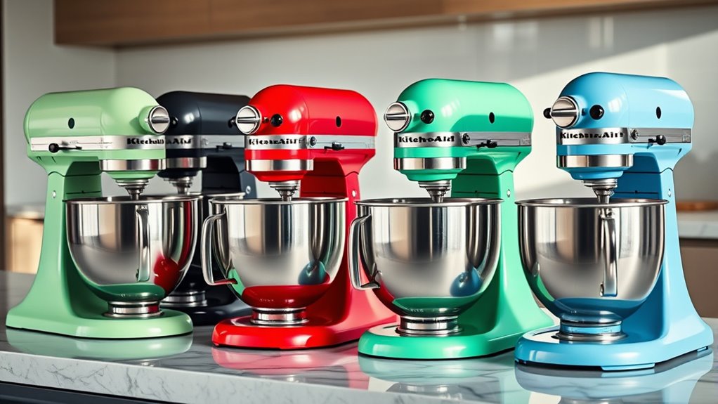 top kitchenaid mixer colors