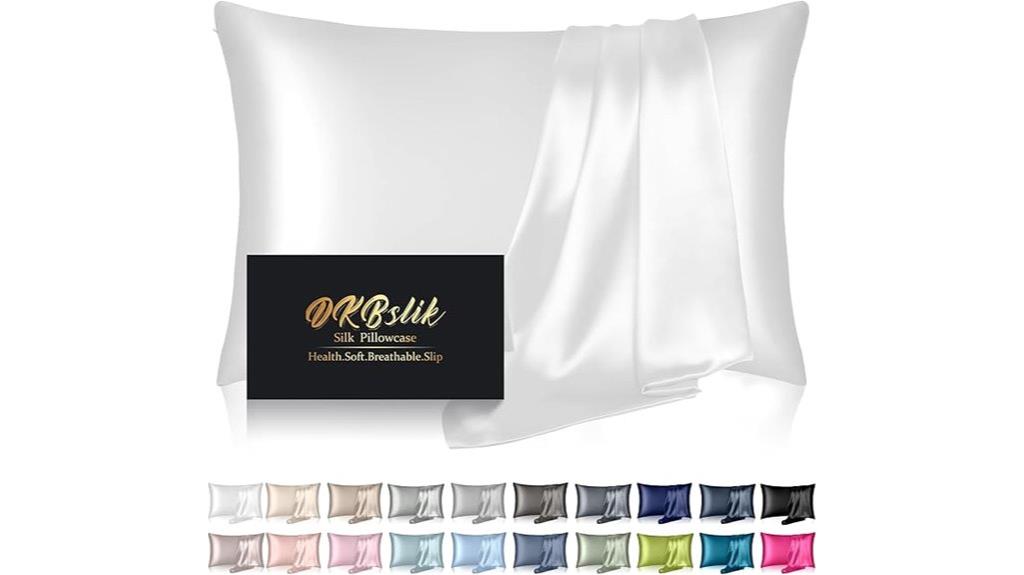 white king size silk pillowcase