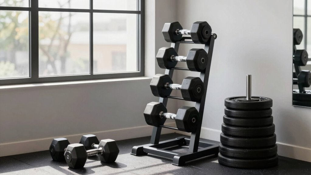 organized durable home gym