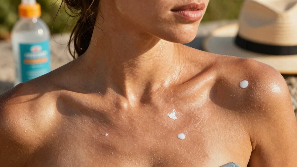 reapply sunscreen regularly outdoors